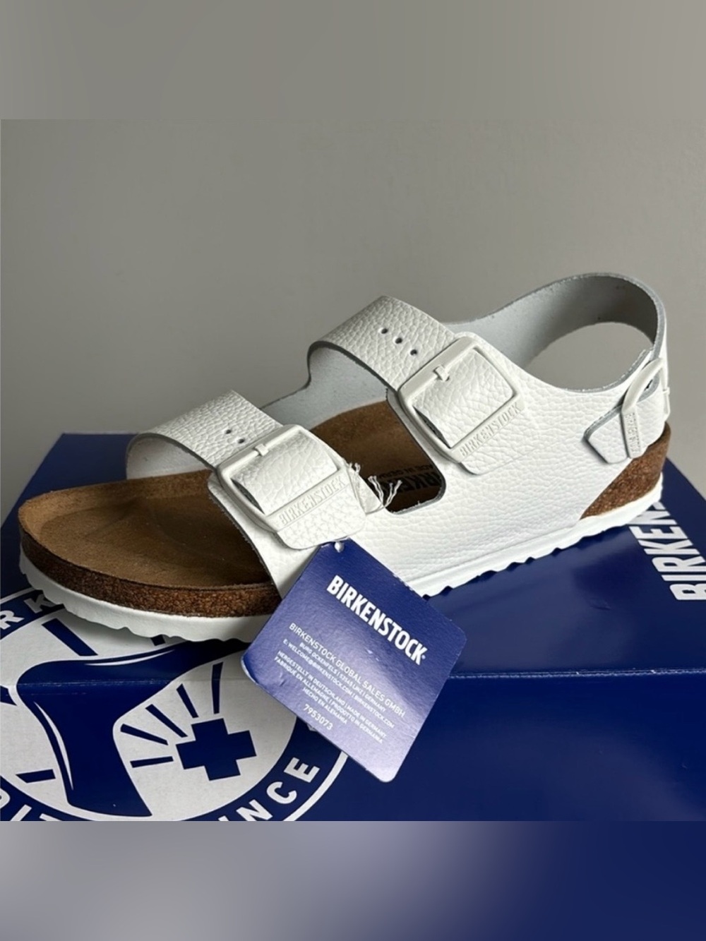 Birkenstock 🔥 Milano White Leather Sandals Men’s Size 11 EU 44 NEW - Picture 4 of 9